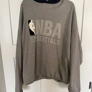Fear of God Essentials Black and Grey NBA Hoodie